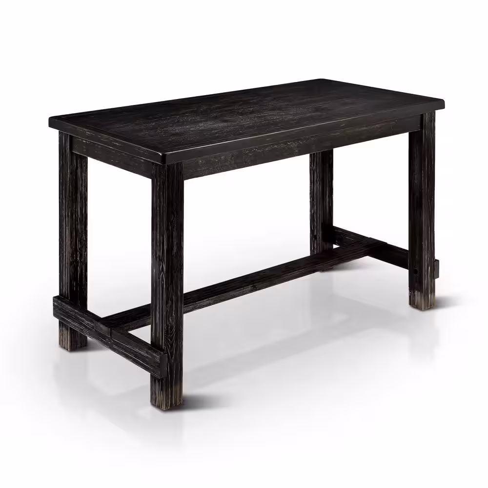 Furniture of America Anthus Antique Black Counter Height Table