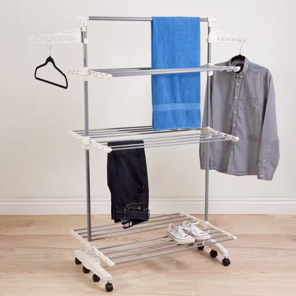 Everyday Home Rolling Stainless Steel Drying Rack