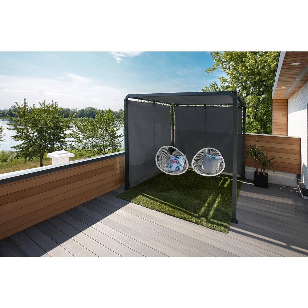 Sojag Dunwich 8 ft. x 8 ft. Grey Steel Framed Pergola