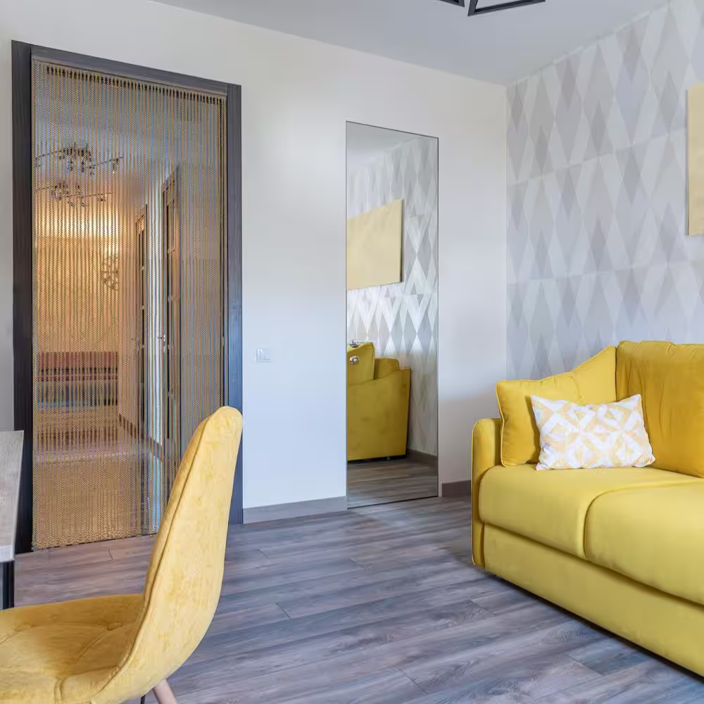 None Room Divider Braided Natural Cotton/Polyester 36 in W x 79