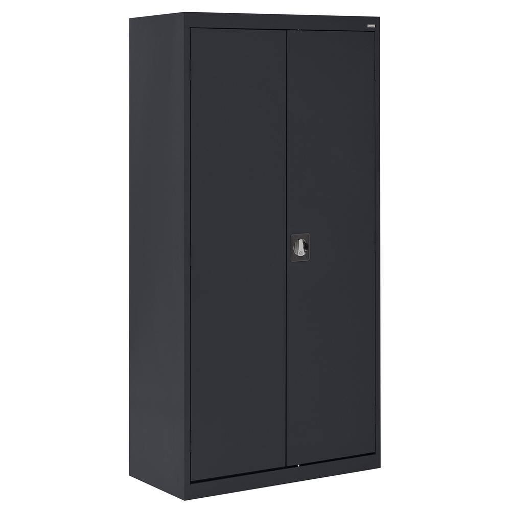 Sandusky Welded ( 36 in. W x 72 in. H x 24 in. D ) Steel Wardrobe Freestanding Cabinet in Black