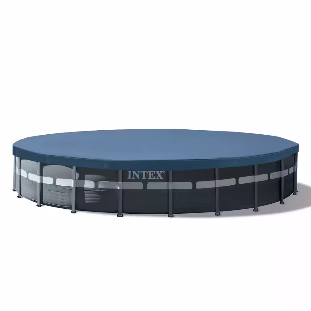 INTEX 26 ft. x 52 in. Ultra Frame Above Ground Swimming Pool Set with Pump and Ladder