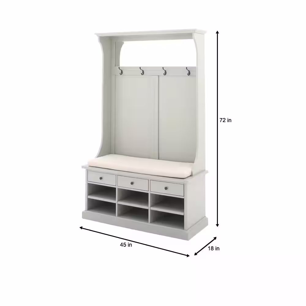 Home Decorators Collection Hampton Gray Hall Tree