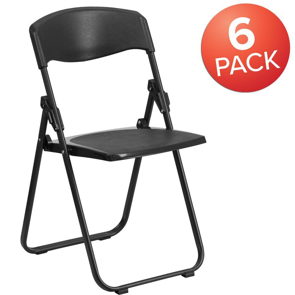 Carnegy Avenue Black Metal Folding Chair (Set of 6)