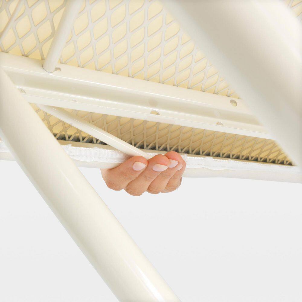 Brabantia Ironing Board B 49 x 15 In with Solid Steam Unit Holder, Tropical Leaves Cover and Mint Frame