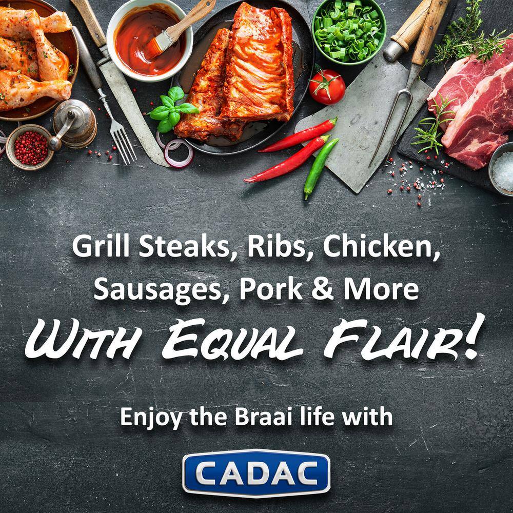 Cadac Entertainer 4-Burner Propane Gas Grill in Stainless Steel