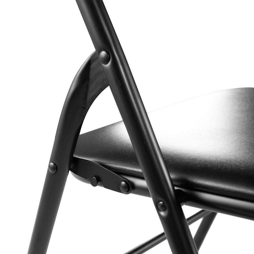 None Black Metal Folding Chair(Set of 4)