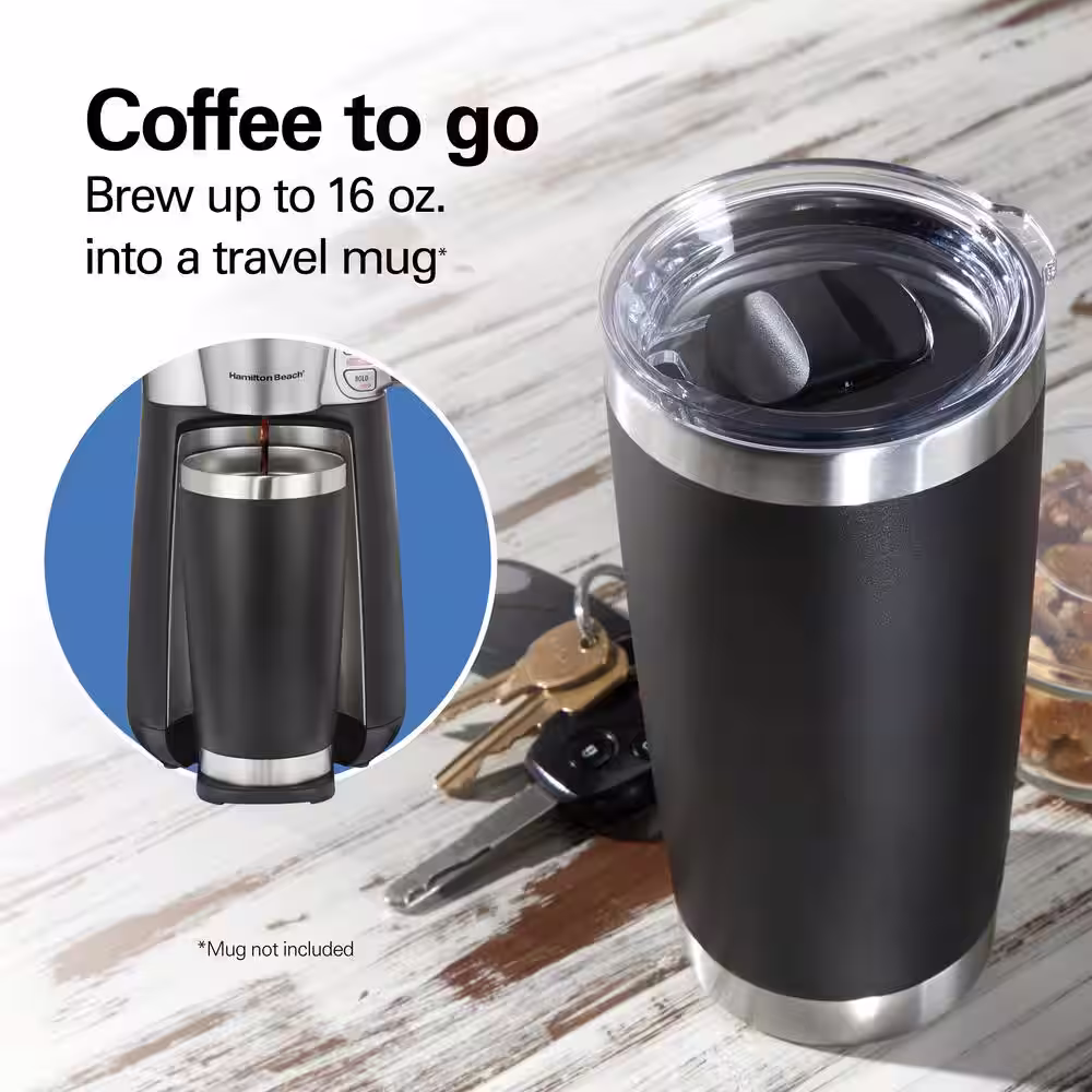 Hamilton Beach 2-Cup Black Convenient Craft Rapid Cold Brew and Hot Drip Coffee Maker
