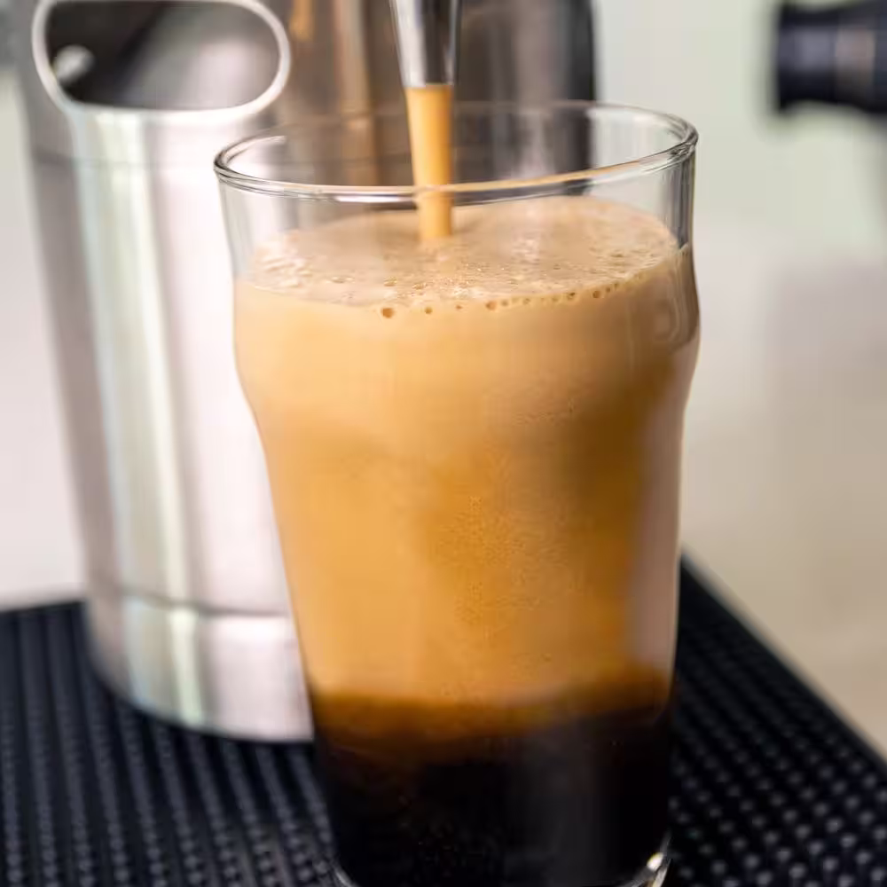 None Nitro Cold Brew 4-Cup Stainless Steel Nitrogen Infusion Coffee Keg System Home Easy Dispensing System Incl Drip Mat