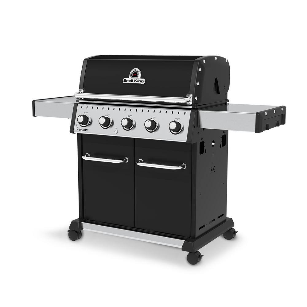 Broil King Baron 520 Pro 5-Burner Propane Gas Grill in Black