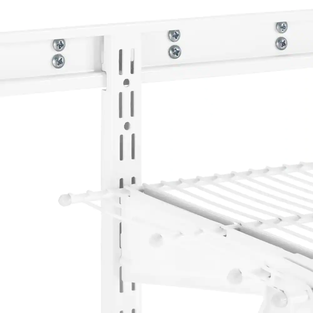 Everbilt 84 in. L White Steel Heavy Duty Vertical Rail