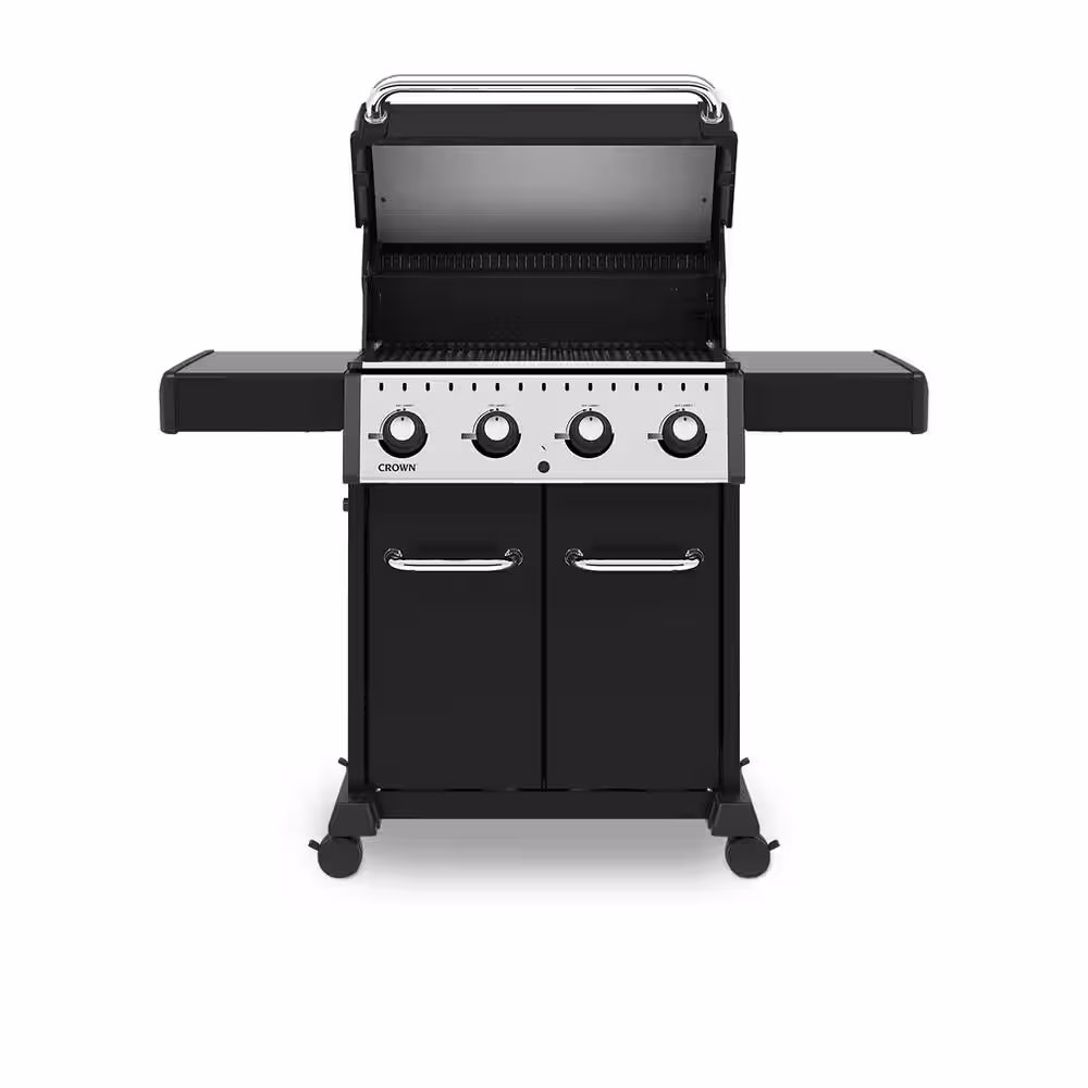 Broil King Crown 420 4-Burner Propane Gas Grill in Black