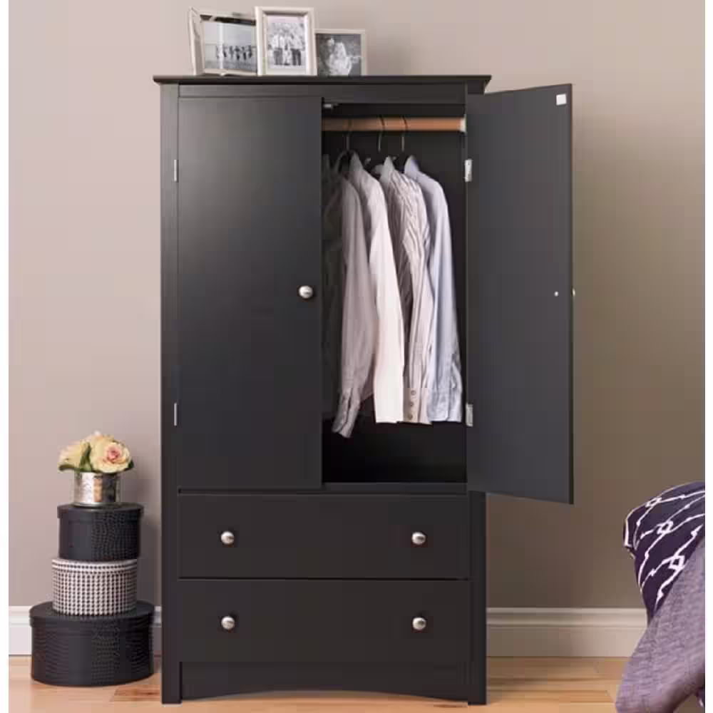 Prepac Sonoma Black Armoire