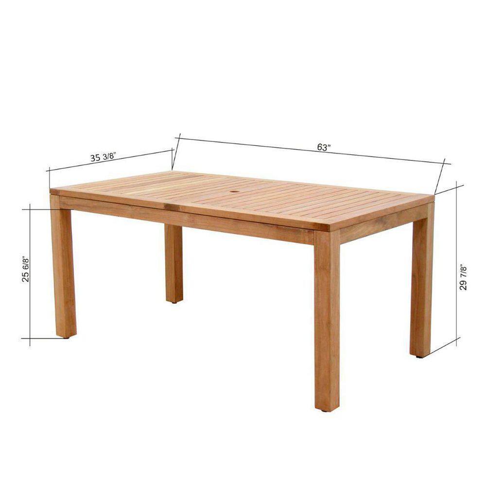 Amazonia Oslo 7-Piece Teak Patio Dining Set