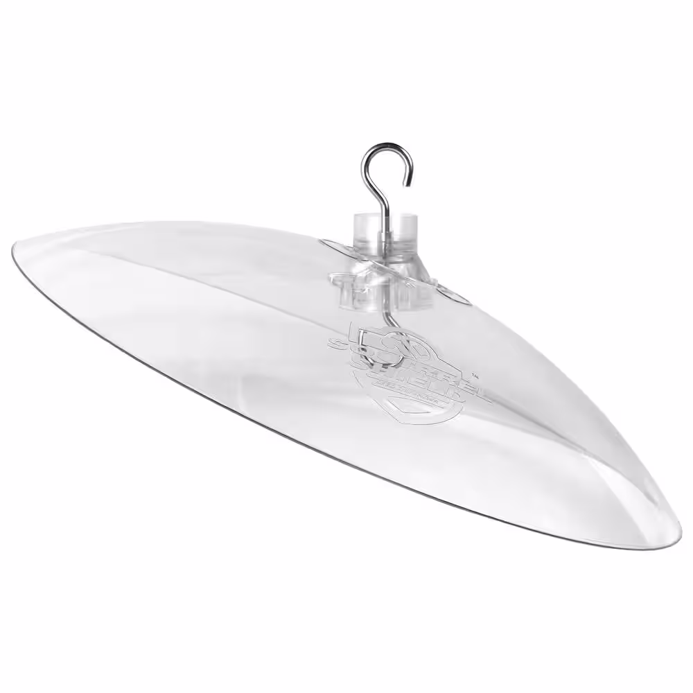 None Clear Plastic Dual-Mount Squirrel Baffle Guard