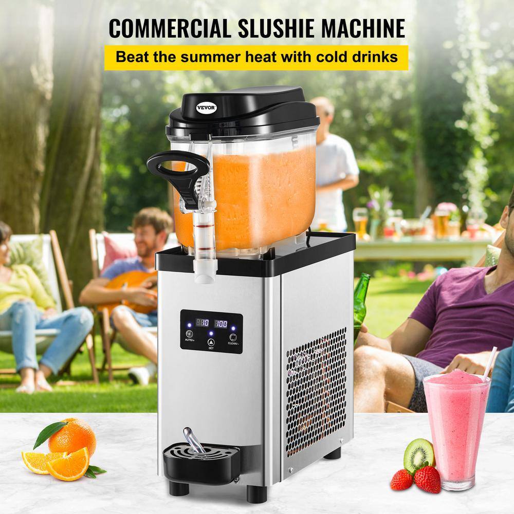 VEVOR Commercial Slushy Machine 203 oz. 25 Cups Single-Bowl Snow Cone Machine 300W Margarita Smoothie Frozen Drink Maker