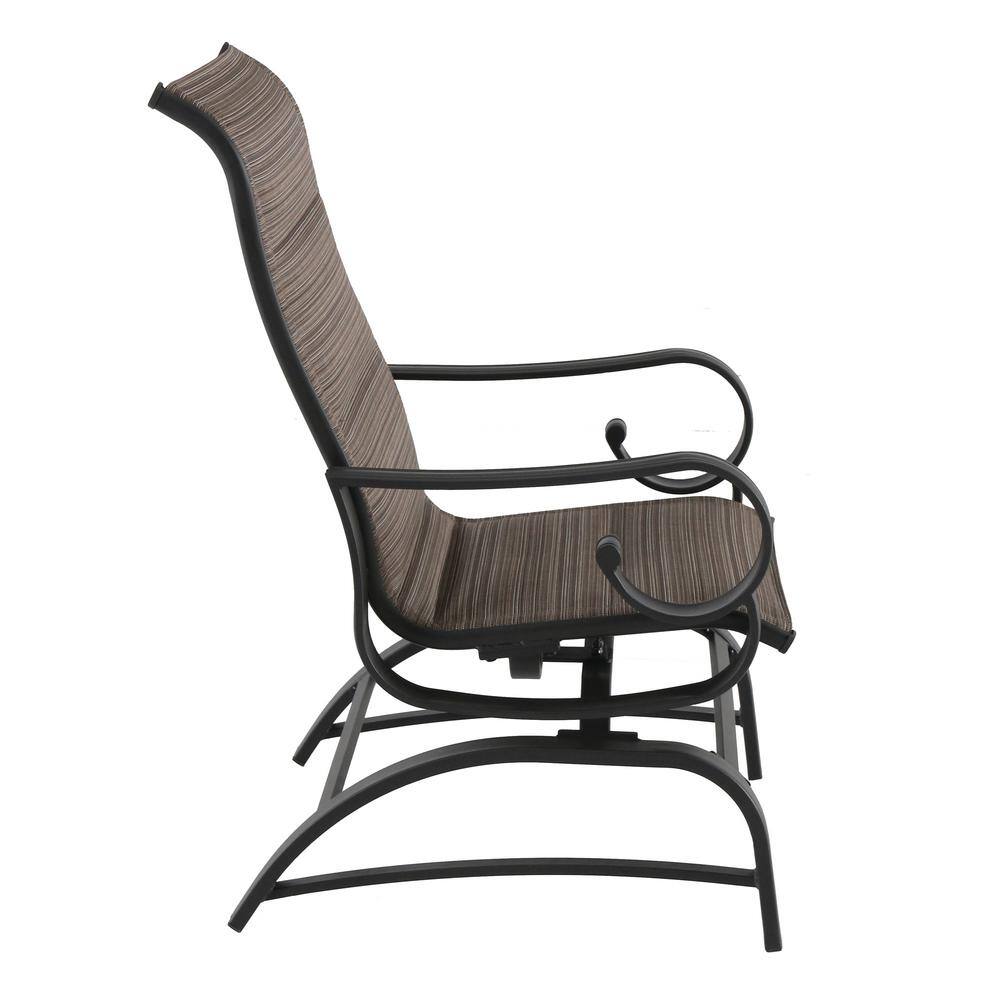 Royal Garden River Oak 4-Piece Metal Patio Conversation Set with Padded Sling