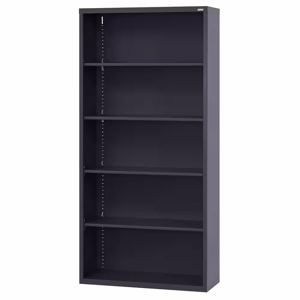Sandusky Welded 72  in. Tall Black Metal Standard Bookcase