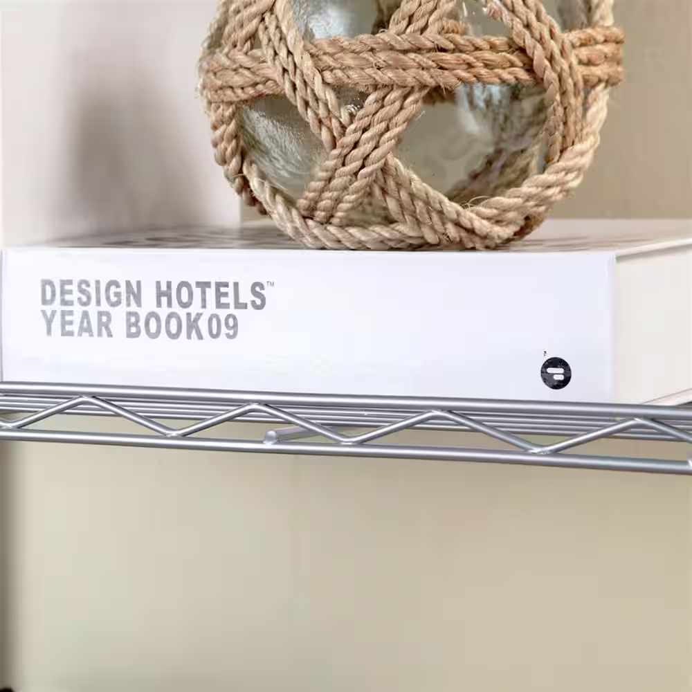 None Silver 3-Tier Heavy Duty Steel Freestanding Garage Storage Shelving Unit (13.39 in. W x 31.5 in. H x 23.23 in. D)