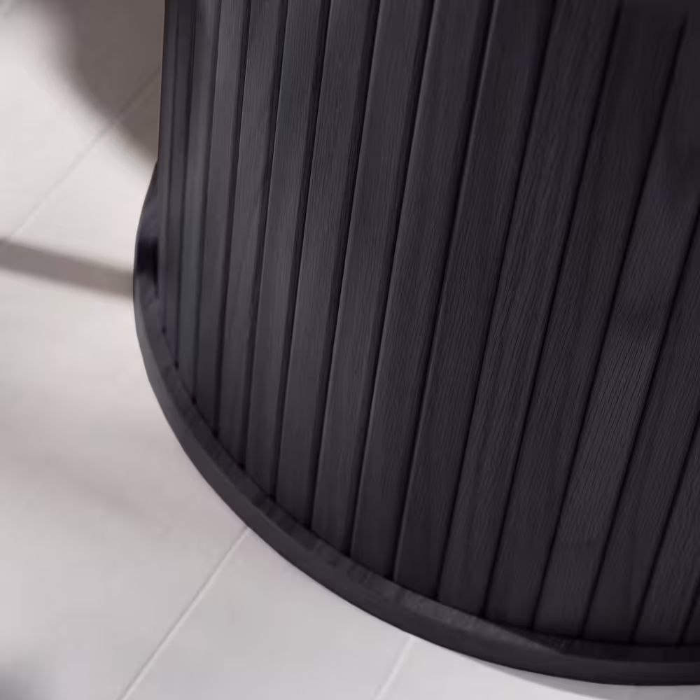 None Nebula 47 in Round Black Oak Wood Table (Seats 4)