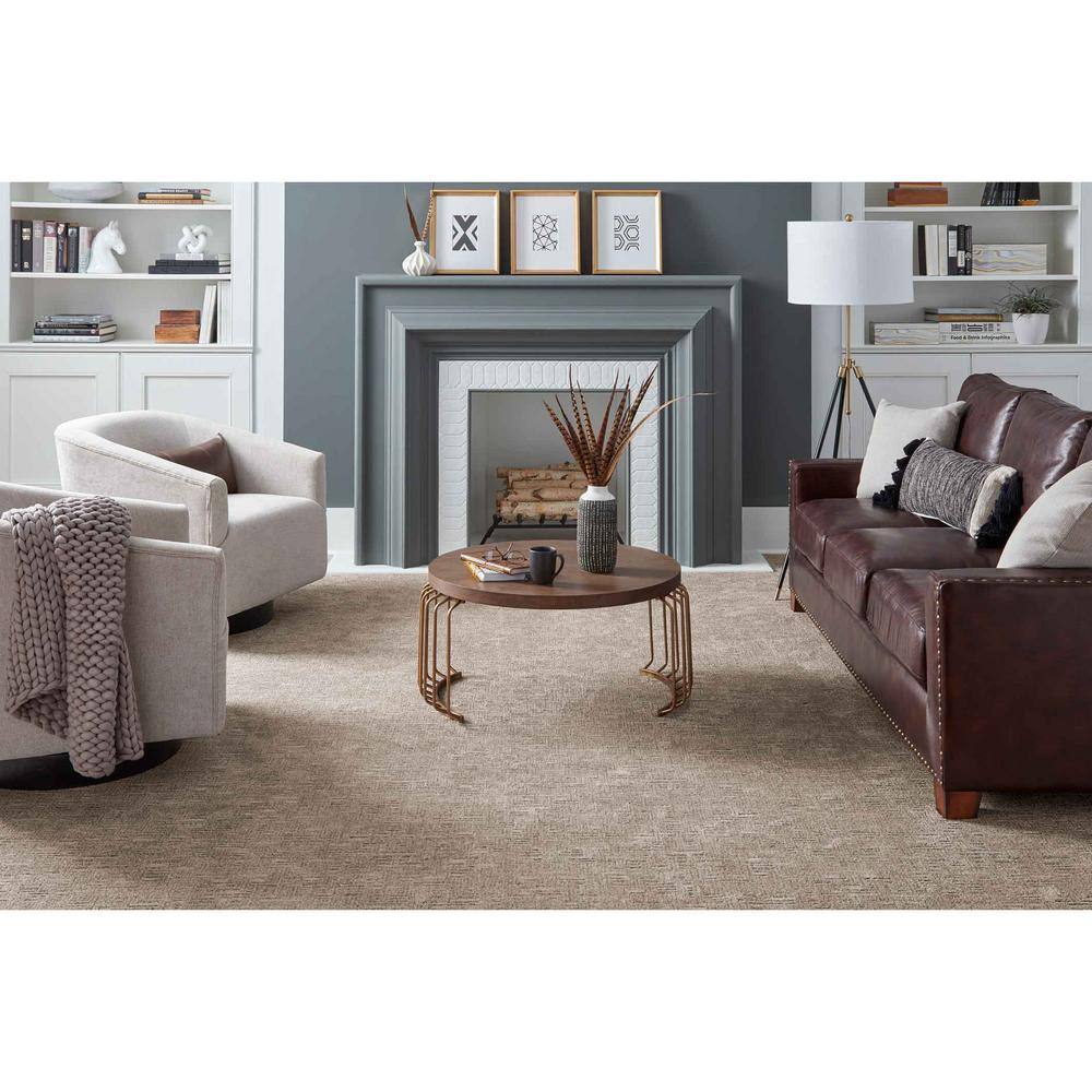 Home Decorators Collection Corry Sound  - North Winds - Gray 38 oz. Polyester Pattern Installed Carpet
