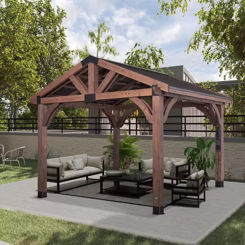 Backyard Discovery Arlington 12 ft. x 10 ft. Gazebo with Steel Roof