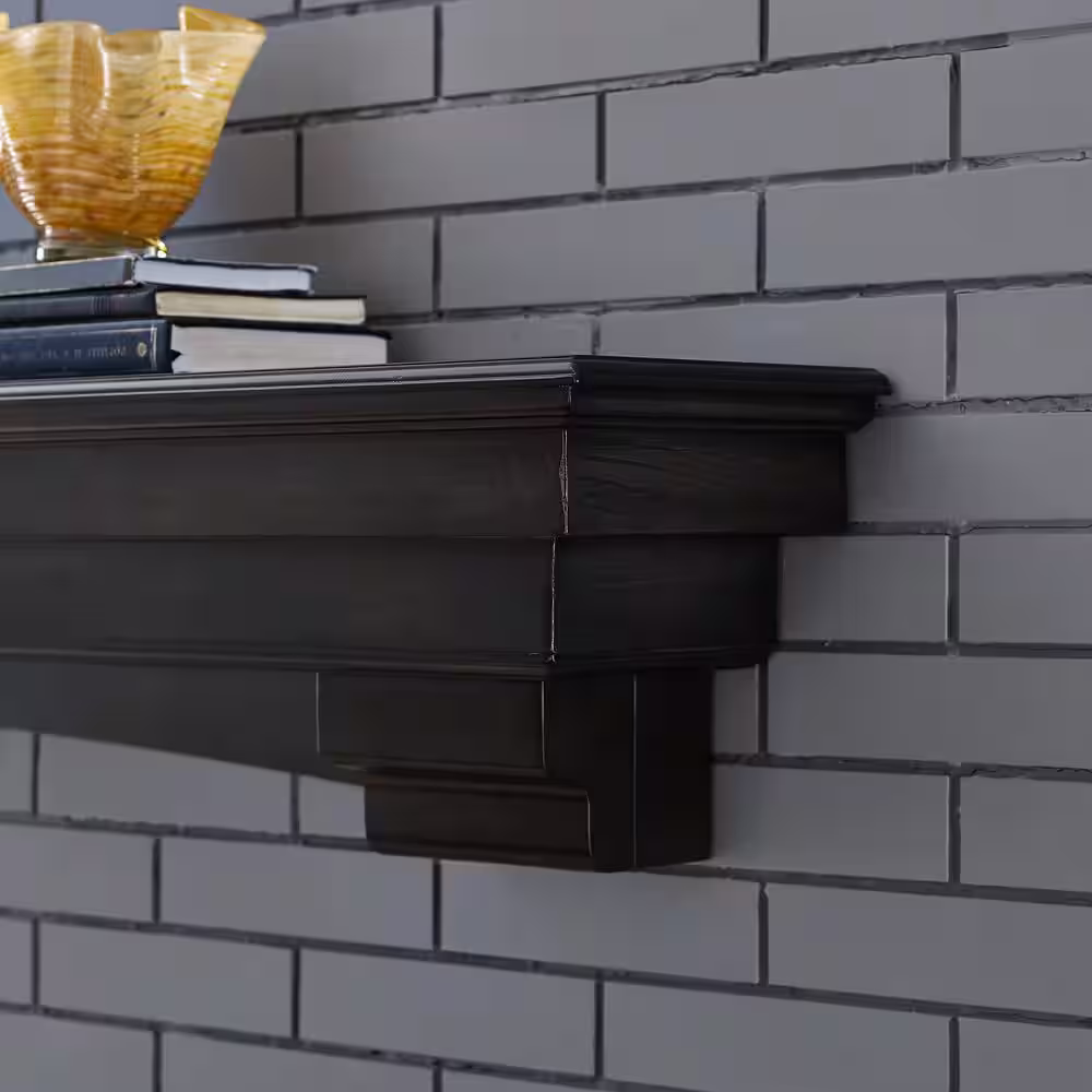 Southern Enterprises Keston 70 in. x 9 in. Wide Profile Wall Mounted Floating Mantel