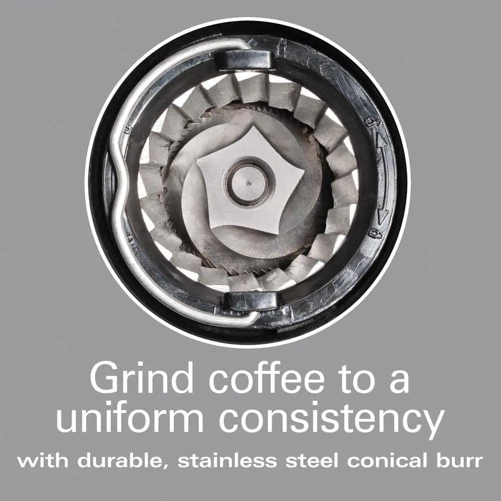 HAMILTON BEACH PROFESSIONAL 4 oz. Black and Stainless Steel Conical Burr Coffee Grinder with Digital Display