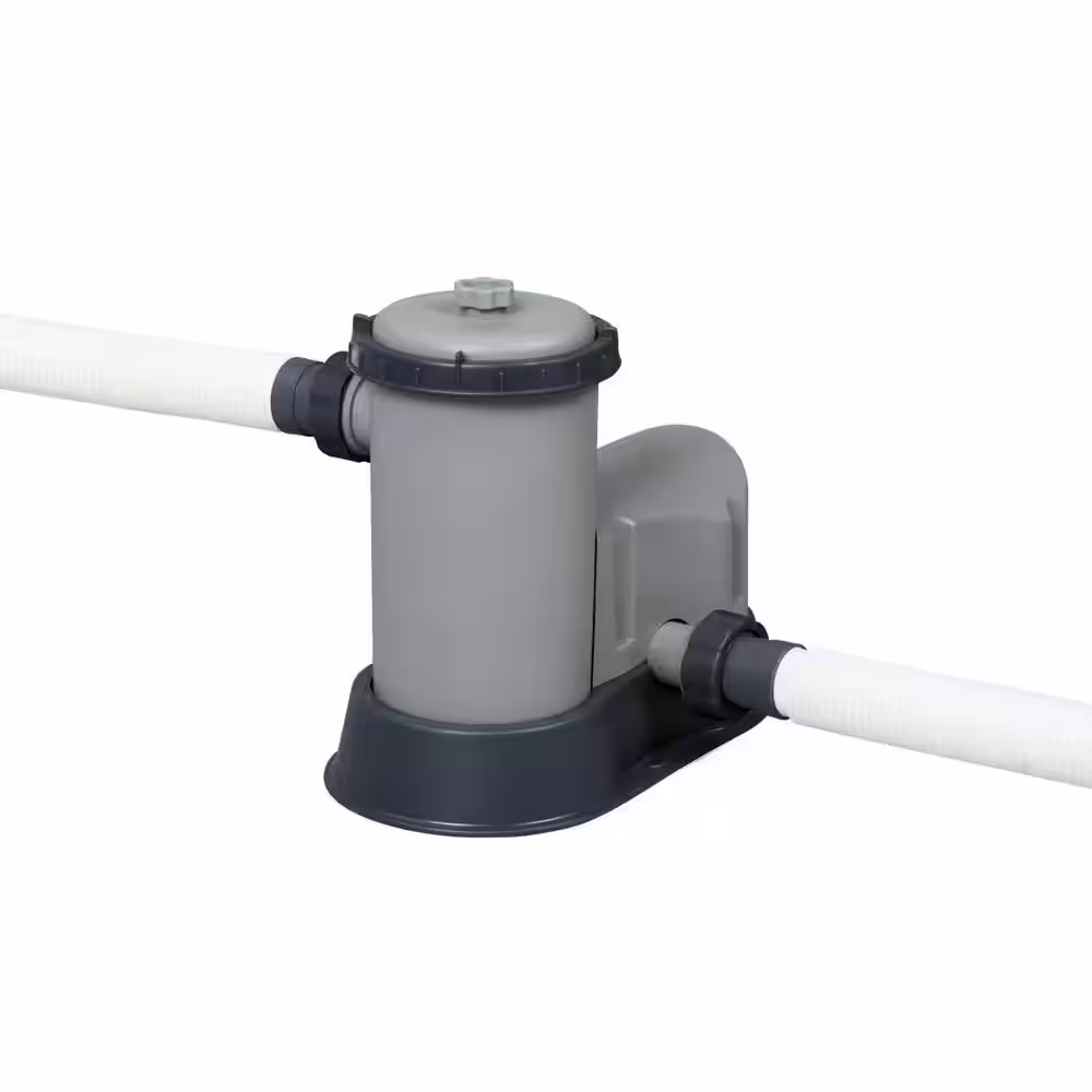 Bestway 18' x 9' Rectangular 48 in. Deep Metal Frame Above Ground Swimming Pool Set