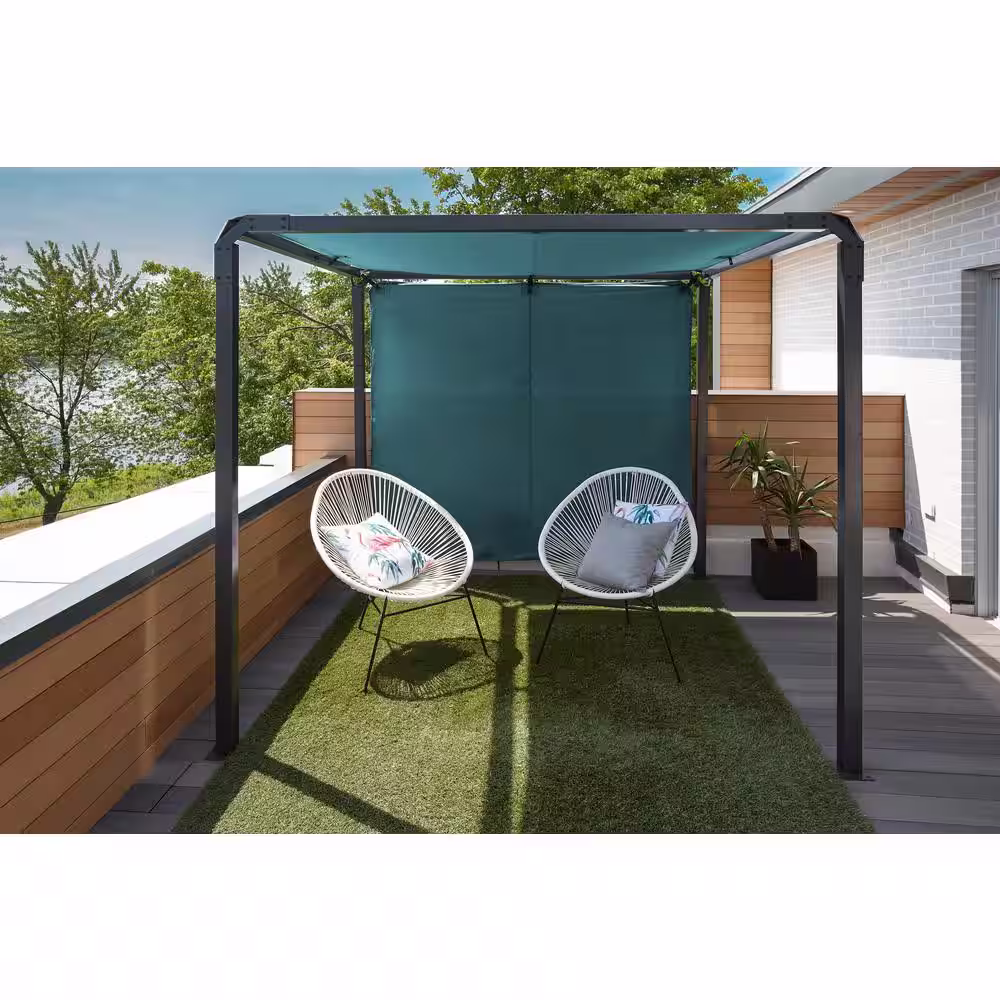 Sojag Dunwich 8 ft. x 8 ft. Teal Steel Framed Pergola