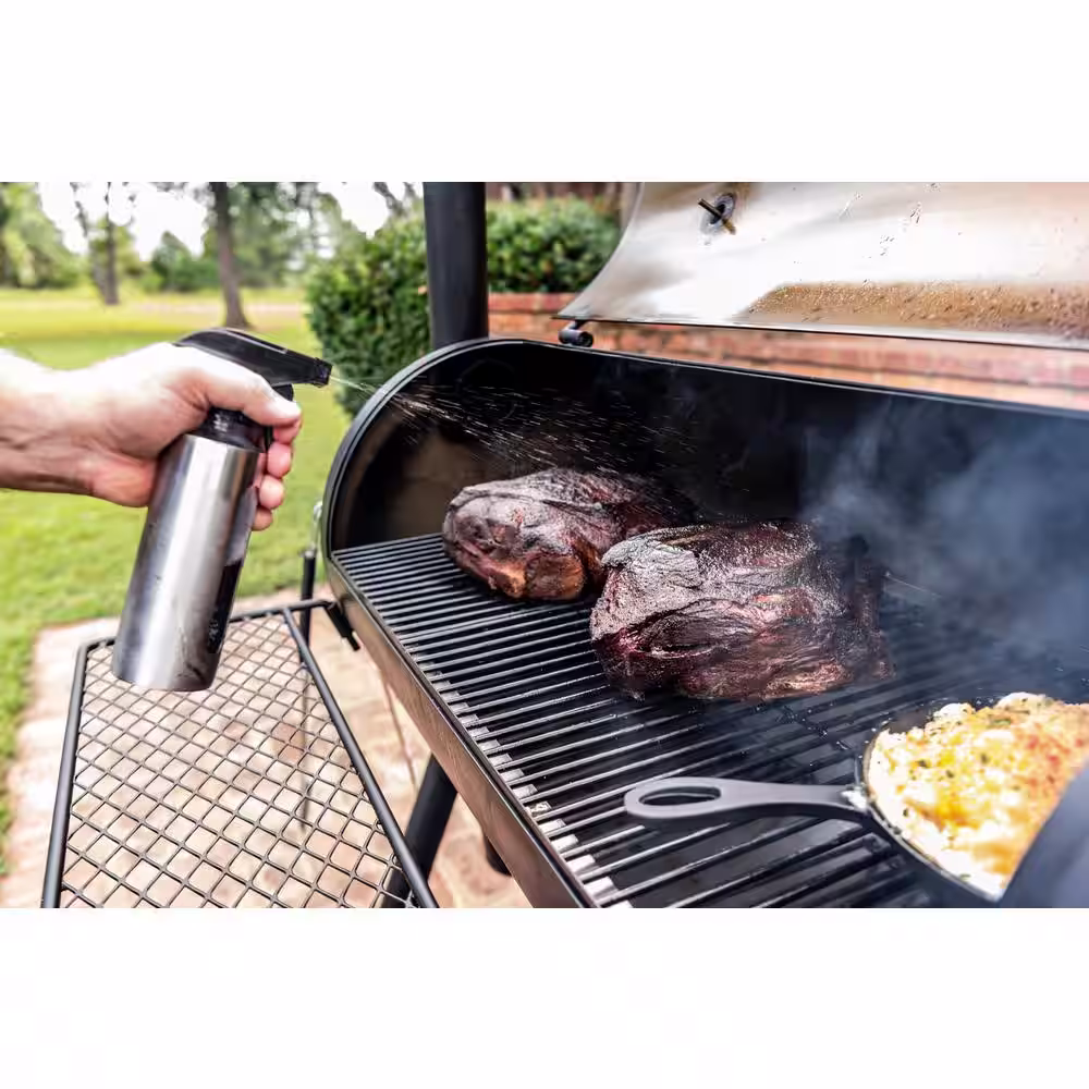 OKLAHOMA JOE'S Highland Offset Charcoal Smoker and Grill in Black with 900 sq. in. Cooking Space