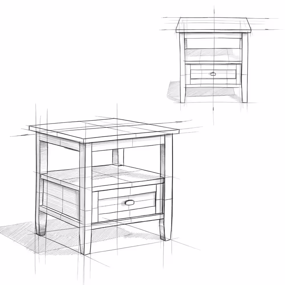 Simpli Home Warm Shaker Solid Wood 20 in. Wide Rectangle Transitional End Side Table in Tobacco Brown