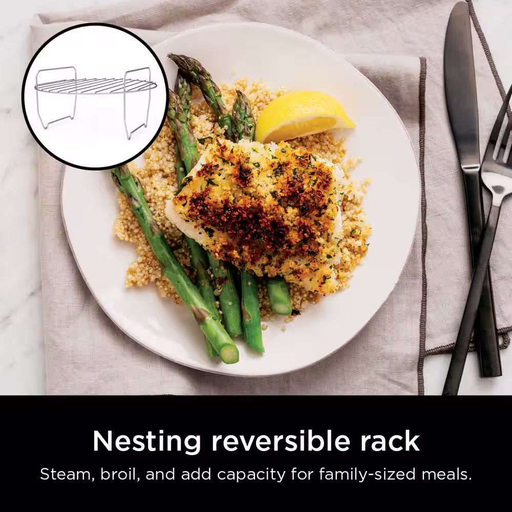 NINJA Foodi 8 qt. XL 12-in-1 Stainless Steel Electric Multicooker Air Fryer Pressure Cooker (OS401)