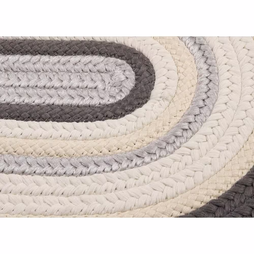 Home Decorators Collection Frontier 8 ft. x 11 ft. Neutral Braided Oval Area Rug