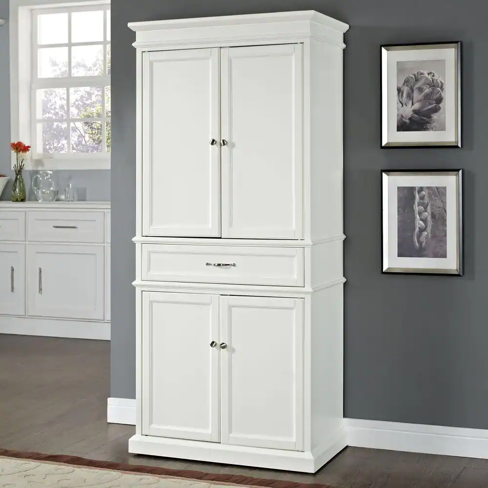 CROSLEY FURNITURE Parsons White Storage Cabinet