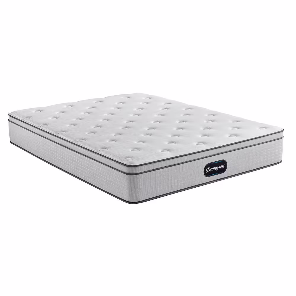 Beautyrest BR800 Queen Plush Euro Top 12.75 in. Innerspring Mattress Set with 9 in. Foundation