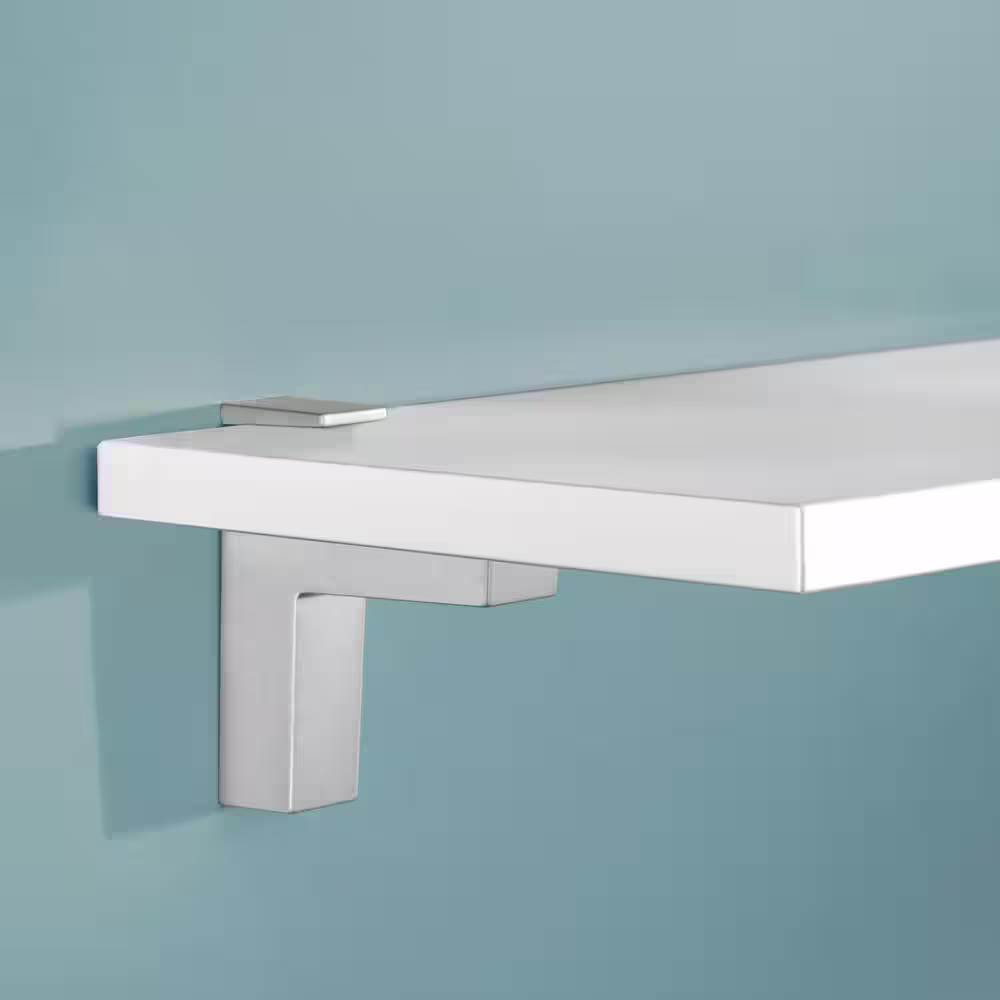 Dolle ELIOT 0.2 in.-1.6 in. Silver Adjustable Shelf Bracket (2-Pack)