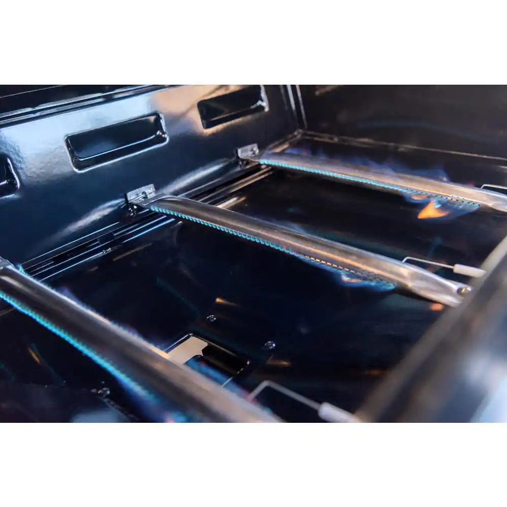 KitchenAid 3-Burner Propane Gas Grill in Stainless Steel with Ceramic Sear Side Burner