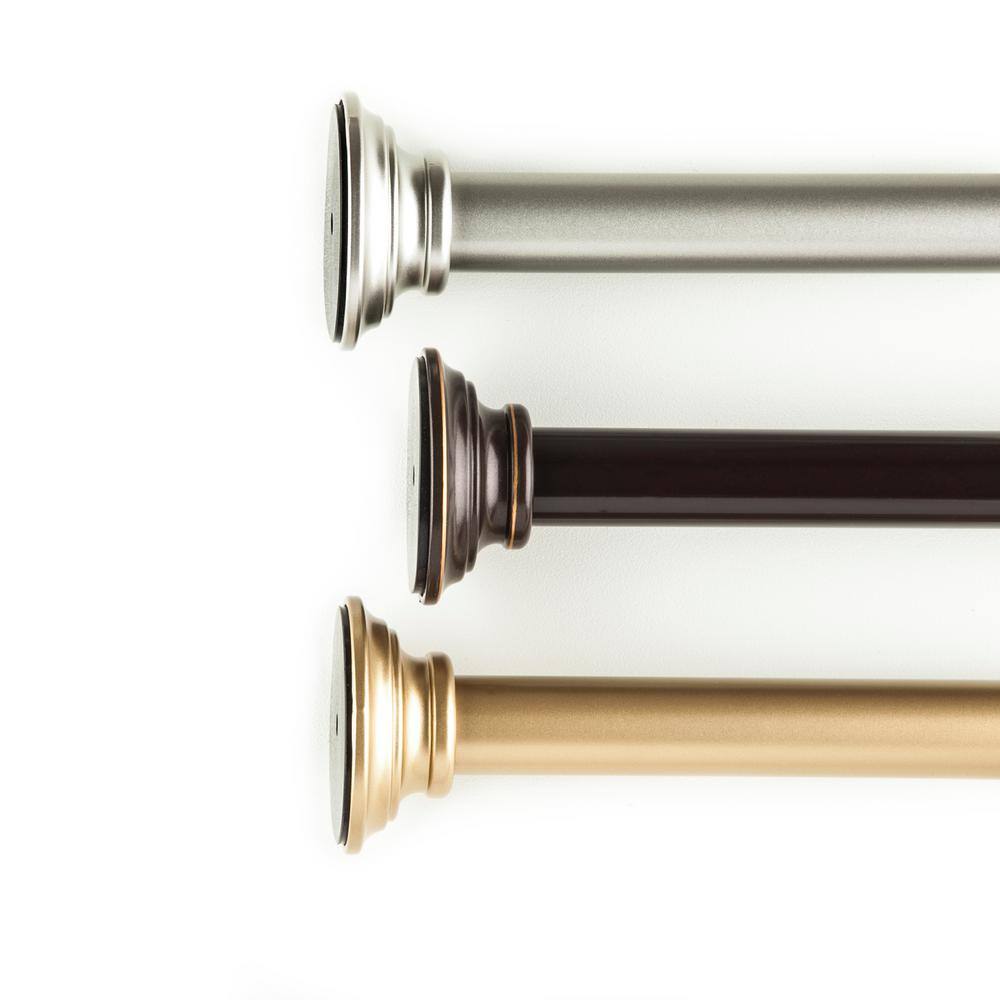 Snugset 30 in. x 52 in. Easy-Install Optional No Tools Adjustable 7/8 in. Window Tension Rod in Nickel