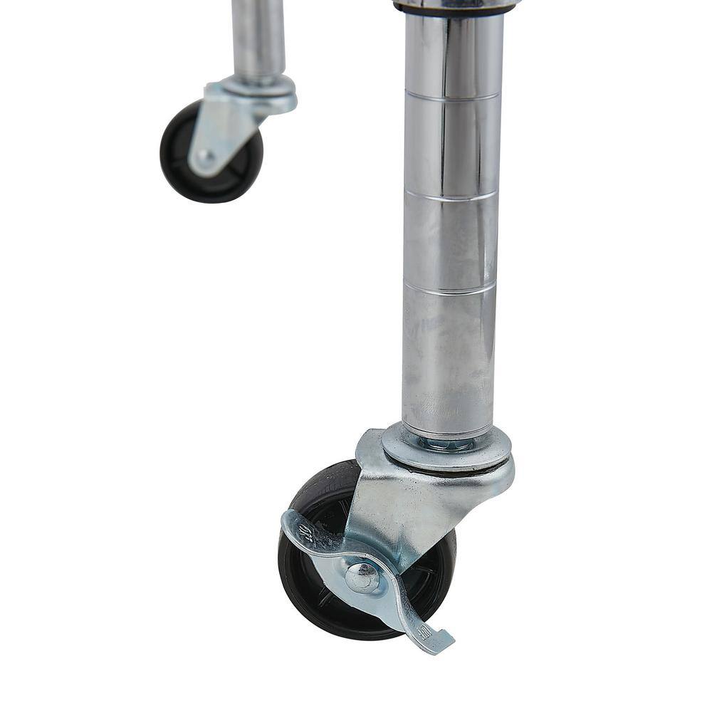 None Steel Silver Wire Shelf (35.43 in. D x 17.72 in. W)