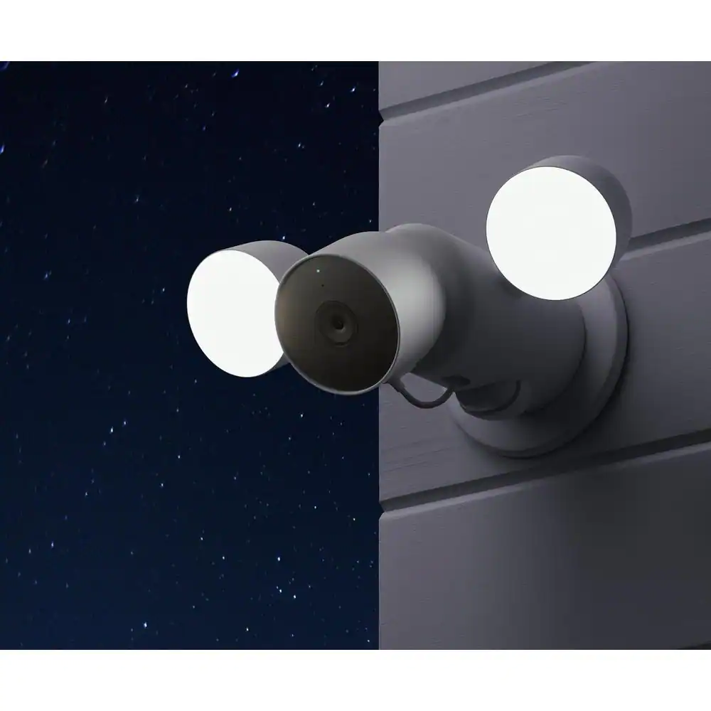 Google Nest Cam with Floodlight - Wired Outdoor Smart Home Security Camera