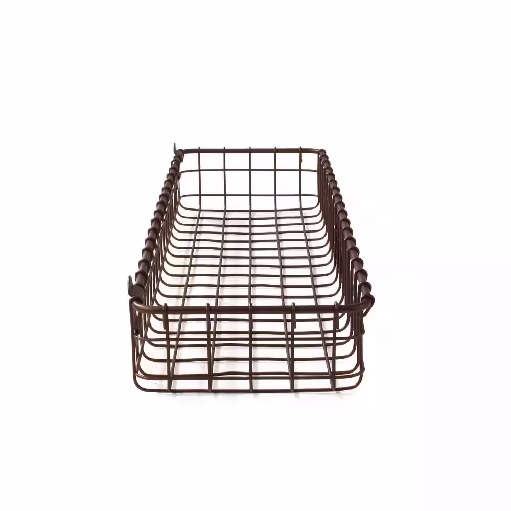 Spectrum 3 in. H x 18.5 in. W Bronze Steel 1-Drawer Wide Mesh Wire Basket