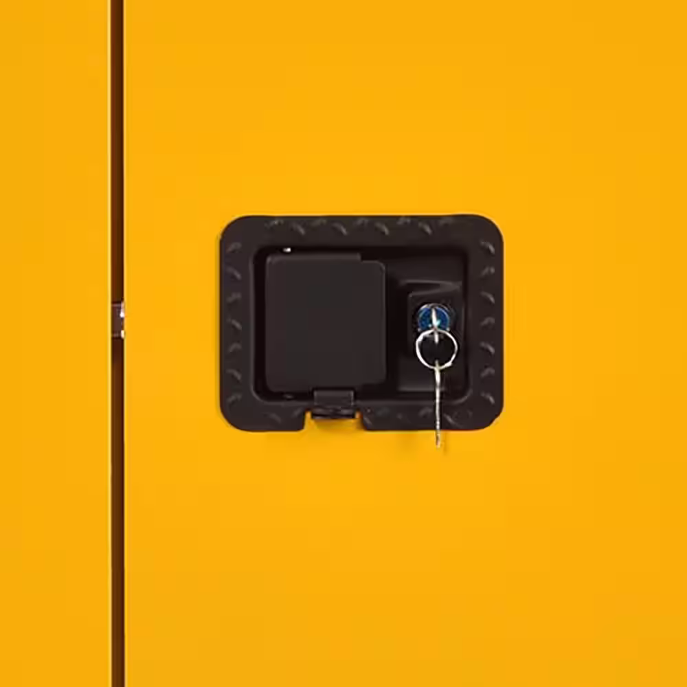 Sandusky Steel Freestanding Garage Cabinet in Safety Yellow (43 in. W x 44 in. H x 18 in. D)