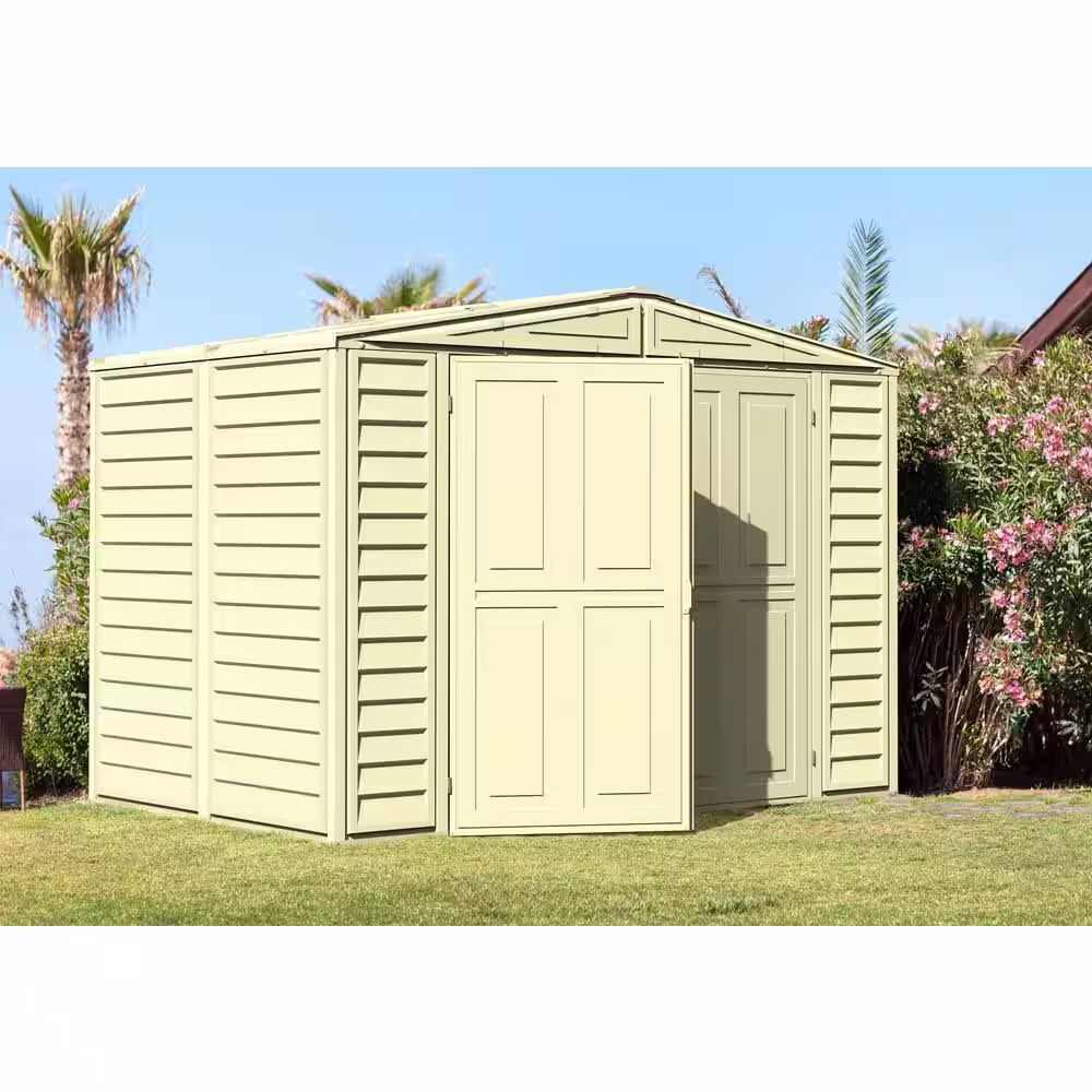 Duramax Building Products 8 ft. x 5.25 ft. Vinyl Shed with Foundation