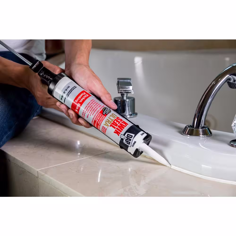 DAP Kwik Seal Ultra 10.1 oz. White Advanced Siliconized Kitchen and Bath Caulk (2-Pack)