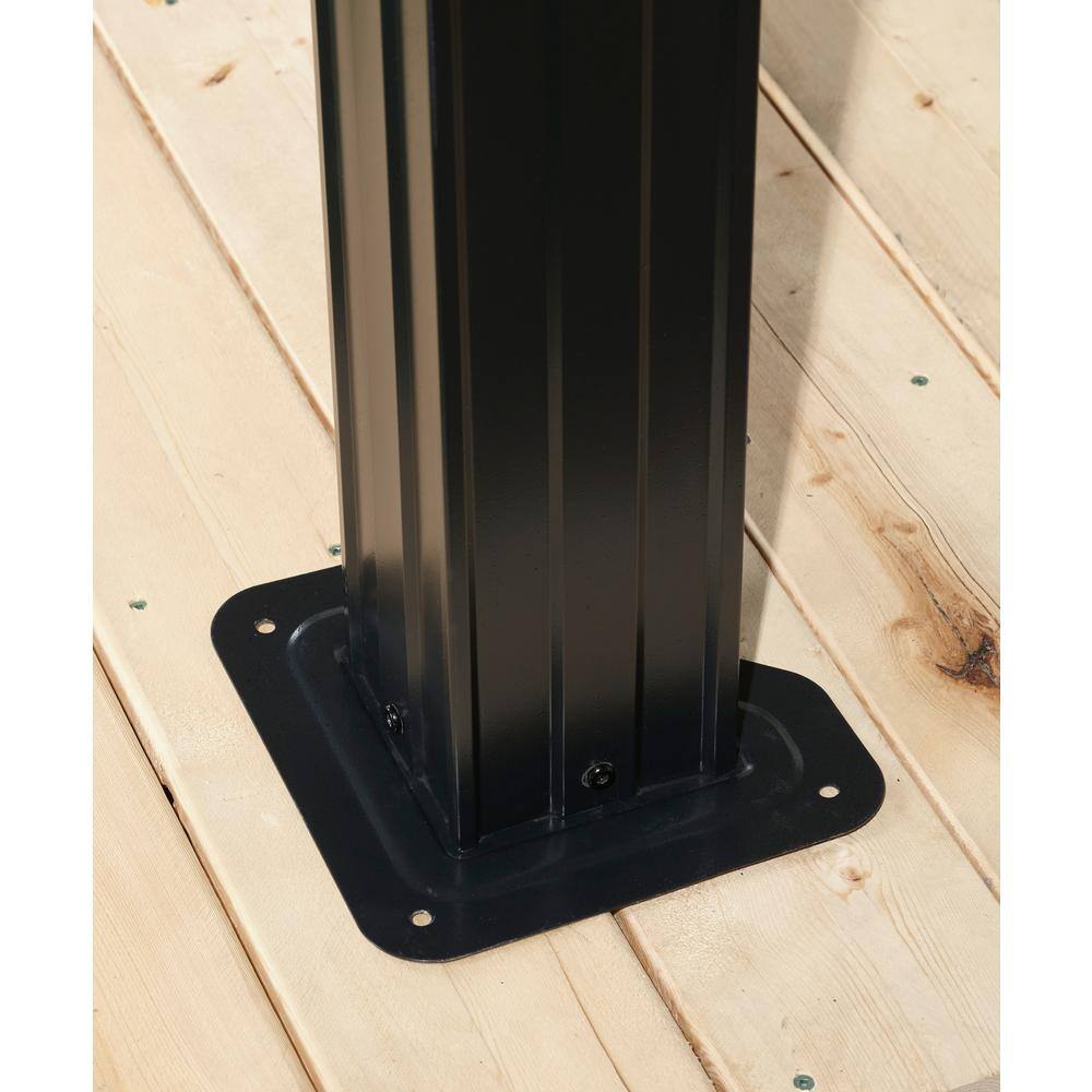 Sojag Cambridge 10 ft. x 12 ft. Dark Grey Insulated Roof Rustproof Aluminum Framed Gazebo