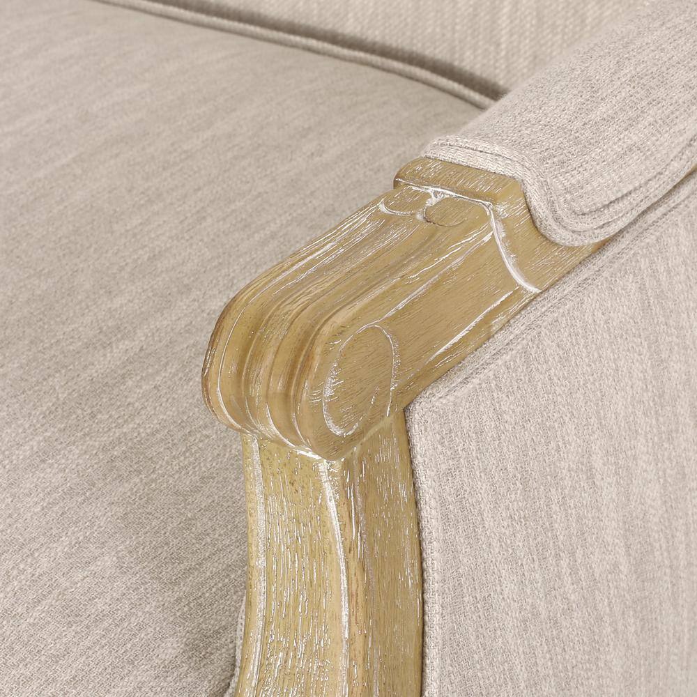 Noble House Litch 49.75 in. Beige Fabric 2-Seat Loveseat