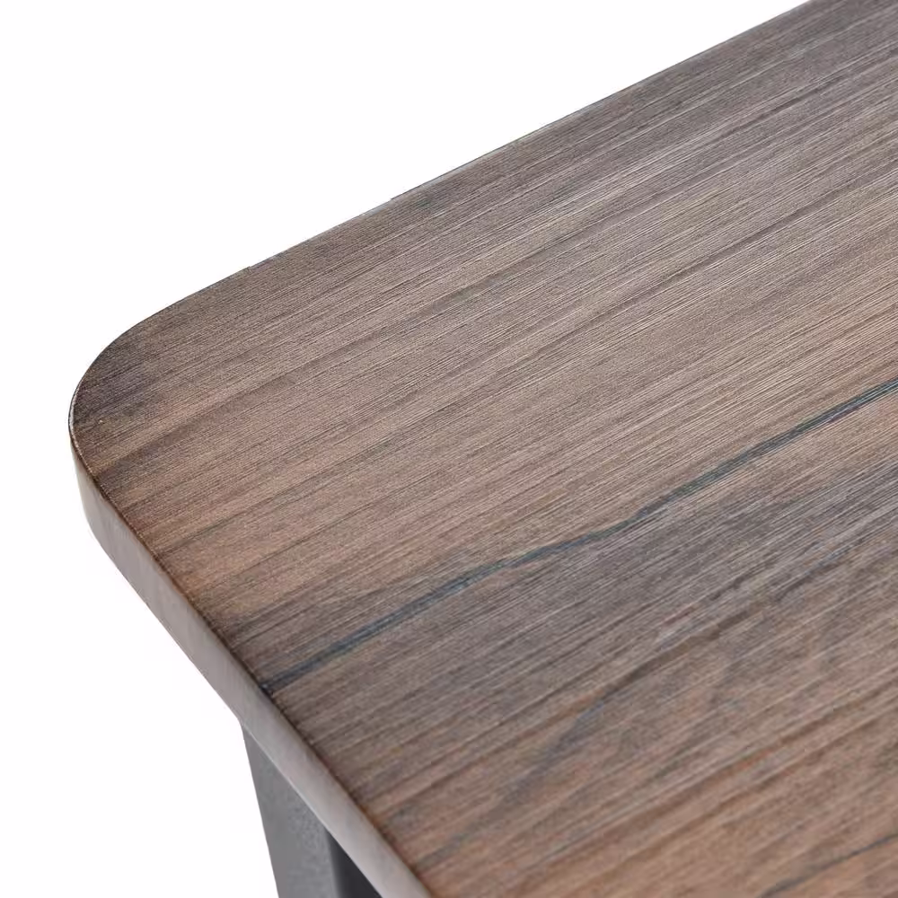 Harper & Bright Designs 5-Piece Industrial Brown Dining Set with Ergonomic Chairs