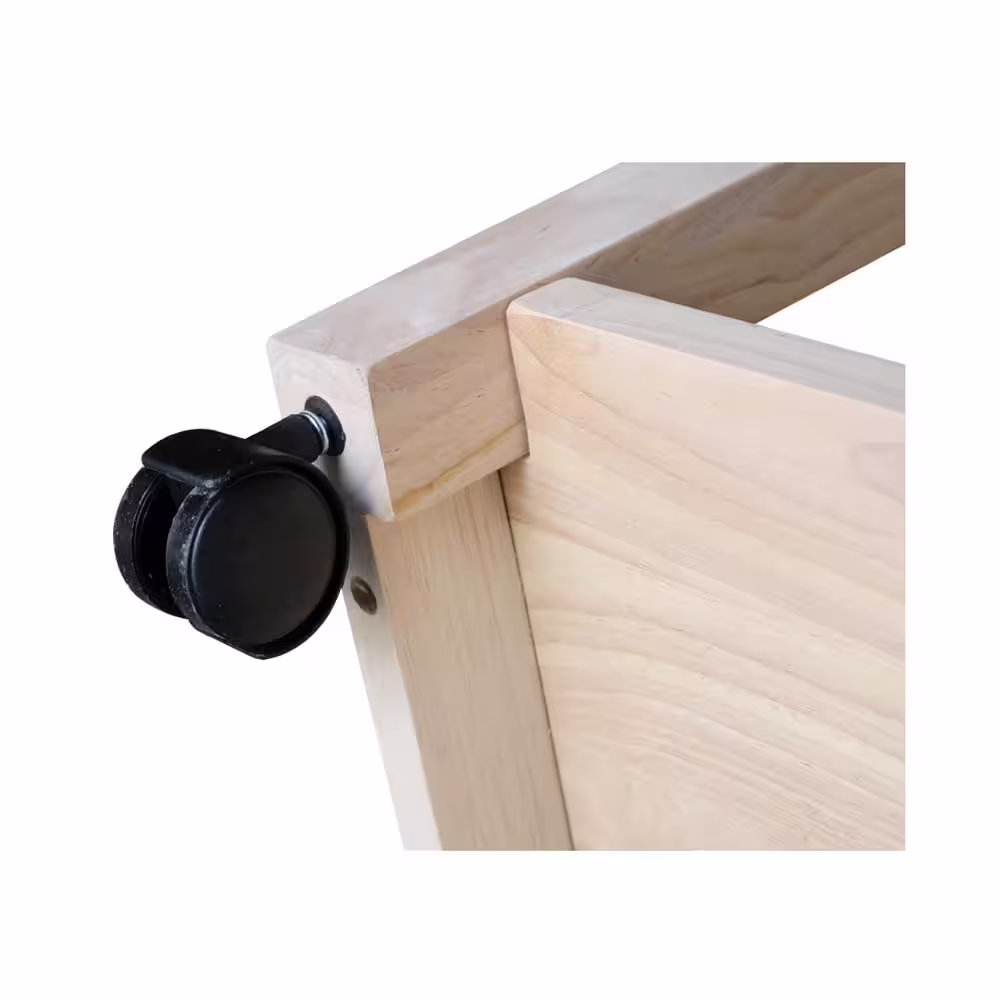 International Concepts Unfinished Microwave Cart with Shelves