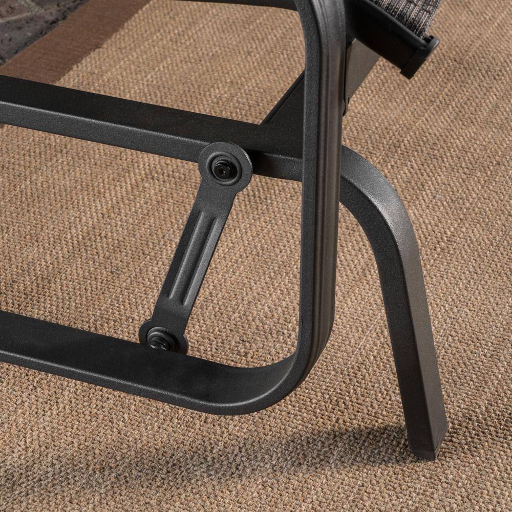 Royal Garden River Oak 4-Piece Metal Patio Conversation Set with Padded Sling